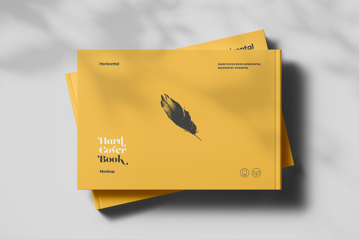 Hard Cover Horizontal Book Mock-up, a Books & Magazine Mockup by Yogurt86 (Photo 9 of 15)