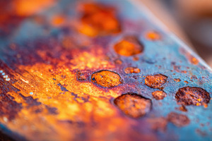 Vibrant rusted metal macro, a Background Photo by AlyaAnd