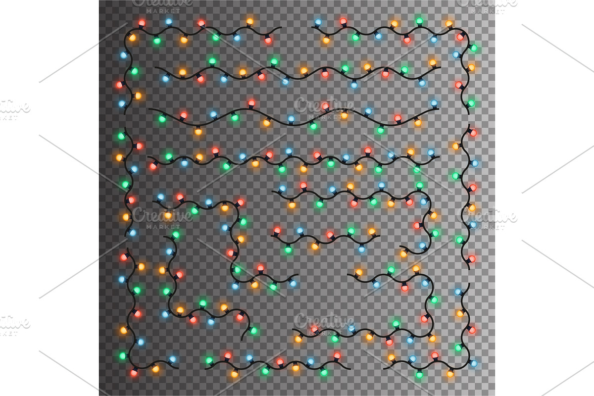Set of glowing lights, a Decorative Illustration by Yayasya