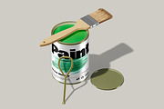 Paint Tin Can Mockup, a Packaging Mockup by Unerispace (Thumbnail 5 of 5)