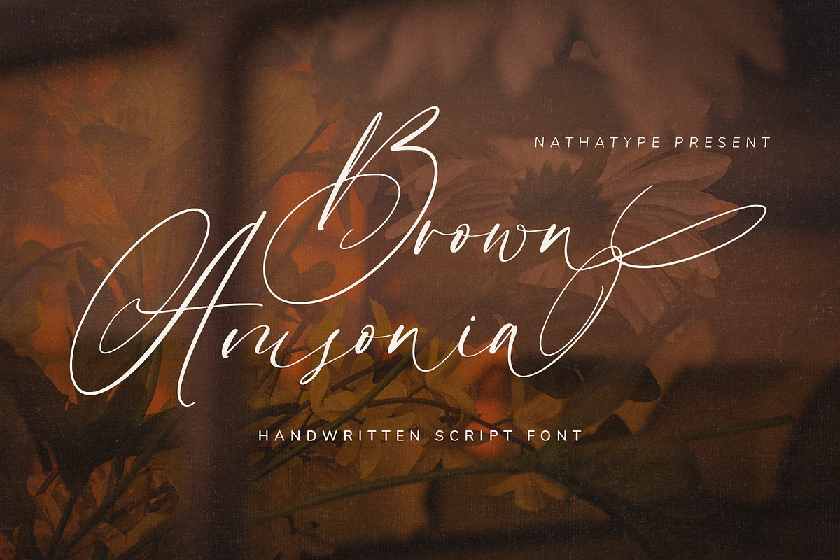 Brown Amsonia, a Script Font by Nathatype (Photo 1 of 10)