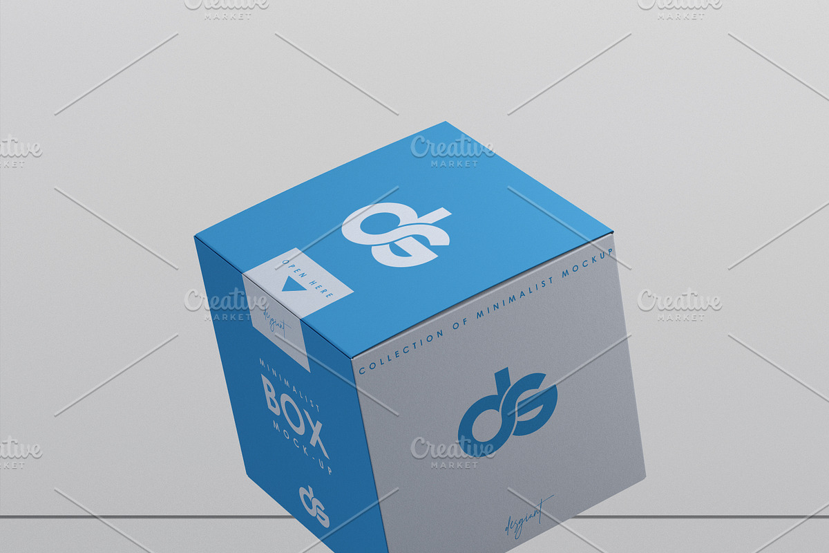 Square Box Mockup, a Cups & Container Mockup by desgiant (Photo 6 of 11)