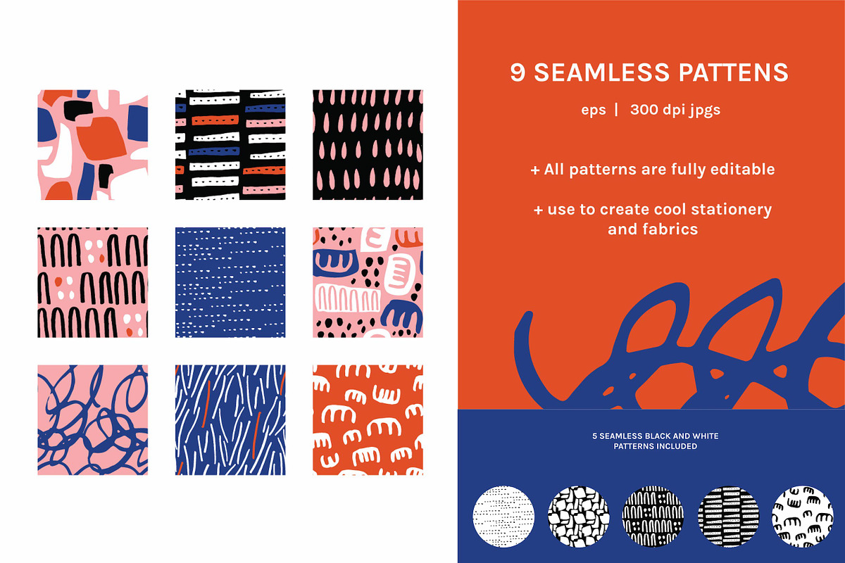 65% OFF-Large Pattern + Font Bundle, a Pattern Graphic by The Collective Studio (Photo 3 of 21)