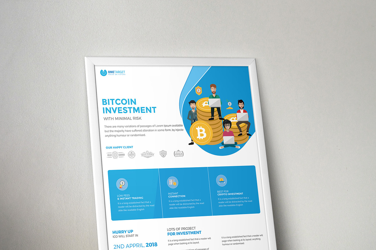 Crypto investment ad flyer, a Flyer Template by Momentostudio