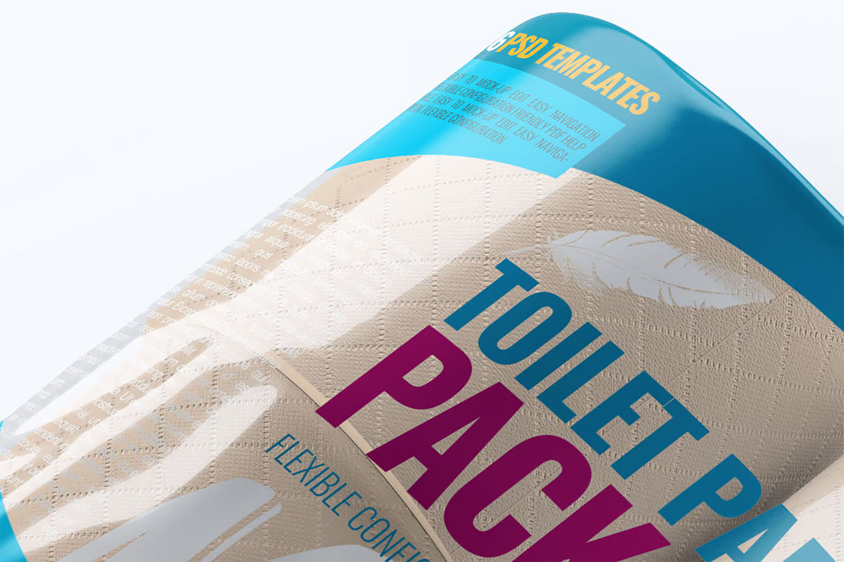 Toilet Paper Package Mock-Up, a Household Mockup by Se٧enStudio (Photo 7 of 7)