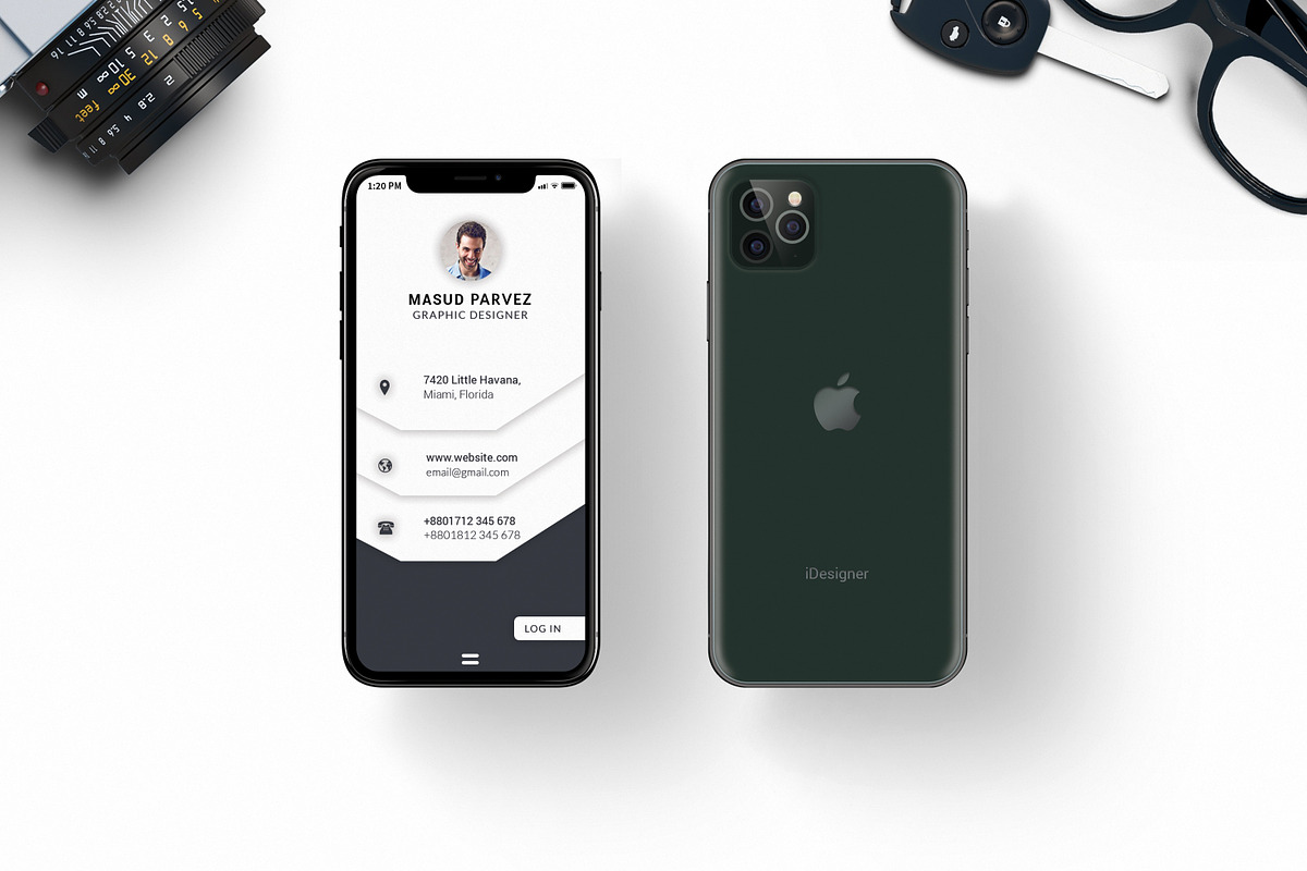 IPHONE MOBILE BUSINESS CARD, a Business Card Template by TheFeture