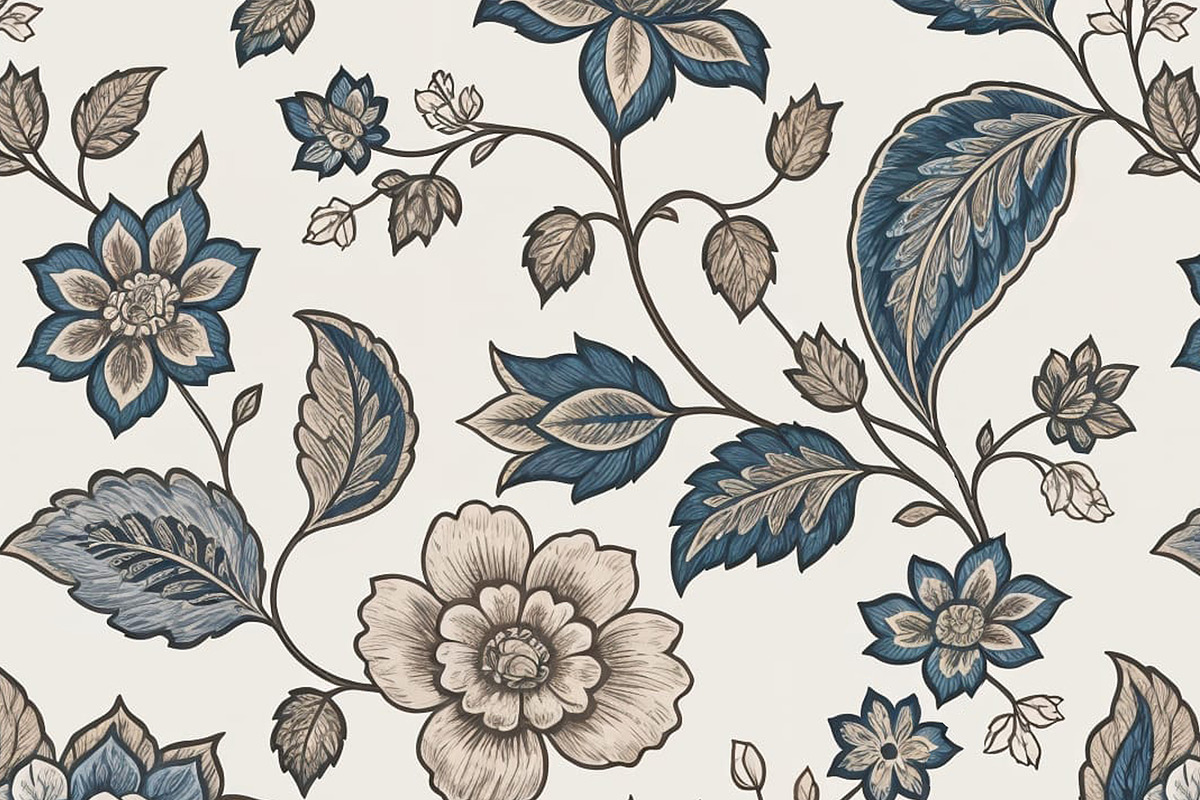 Vintage Floral Seamless Repeat, a Pattern Graphic by Sharon Schwalbe (Photo 4 of 4)