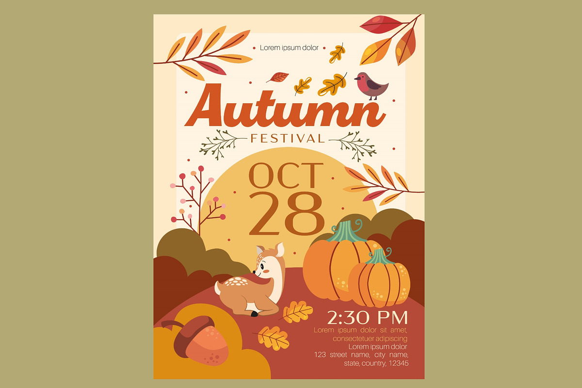 Autumn Festival Event Flyer, a Templates & Theme by studiogstock (Photo 2 of 3)