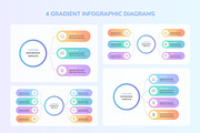 Gradient Infographic Diagrams, an Object Illustration by PixMarket (Thumbnail 1 of 5)