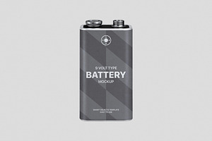 9 Volt Battery Mockup, a Product Mockup by Design Squad