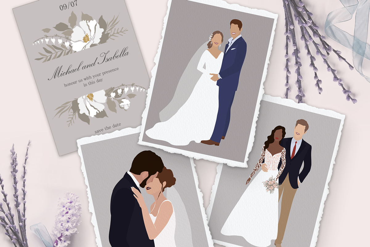 Wedding Collection Illustration Set, a Person Illustration by Irena Art (Photo 2 of 14)