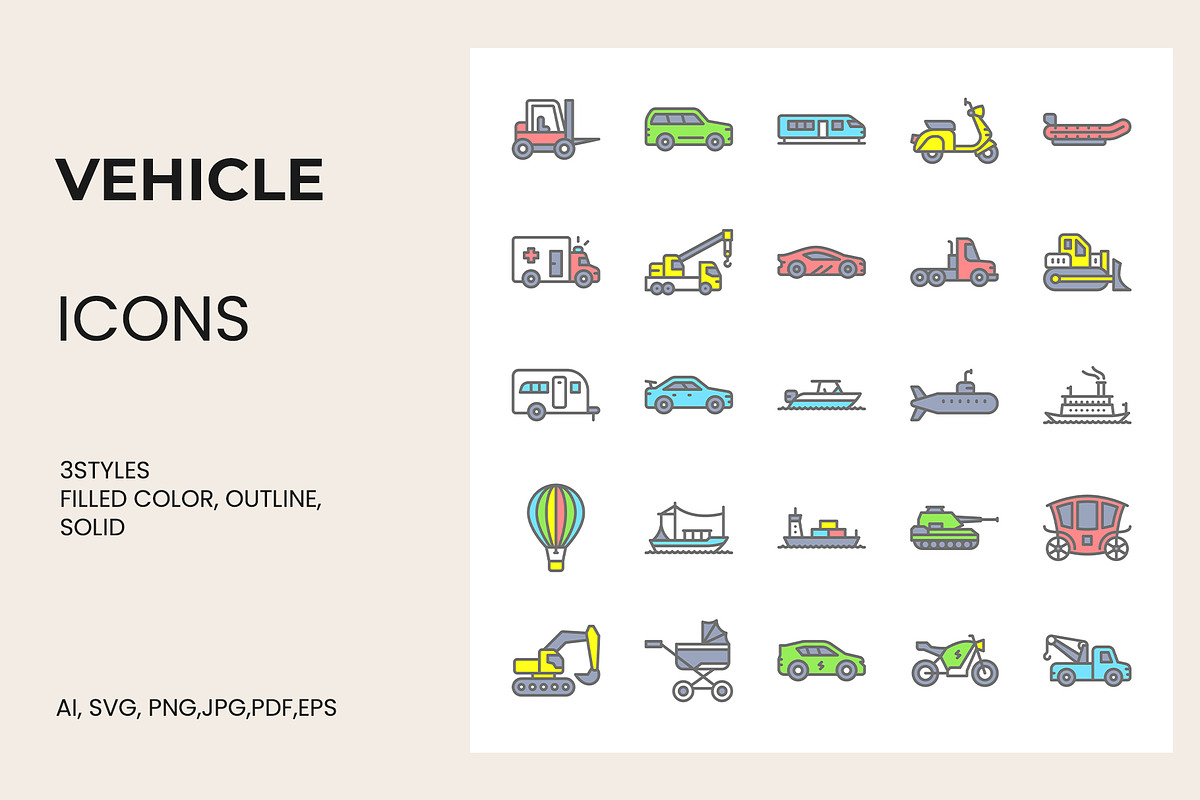 Vehicle Icons, a Duotone Icon by Jaruka (Photo 1 of 4)