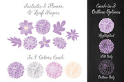 Lavender Dahlia Flowers Clipart, an Illustration by Amanda Ilkov (Thumbnail 3 of 4)