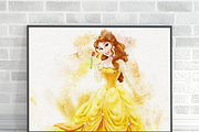 Princess Belle Watercolor Art, a Person Illustration by Designbudy (Thumbnail 11 of 12)