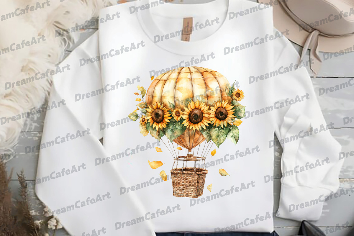 Floral Hot Air Balloons Clipart, an Illustration by DreamCafeArt (Photo 5 of 7)