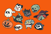 Spooky Friendz - Retro Halloween, a Seasonal Illustration by Ludere Studios (Thumbnail 5 of 11)