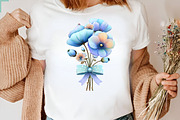 Whimsical Blue Flowers Spring Clipar, an Illustration by SVGArt (Thumbnail 8 of 9)
