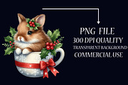 Christmas Mugs Watercolor Clipart, an Illustration by Libby Wishes (Thumbnail 6 of 7)