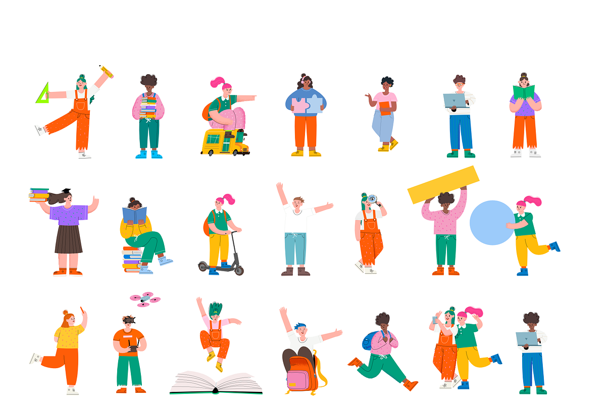 Back to School Illustration Kit, a Person Illustration by Moonery's (Photo 3 of 6)