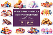 Sweet Treats Watercolor Collection, a Food Illustration by artsy-fartsy (Thumbnail 1 of 7)