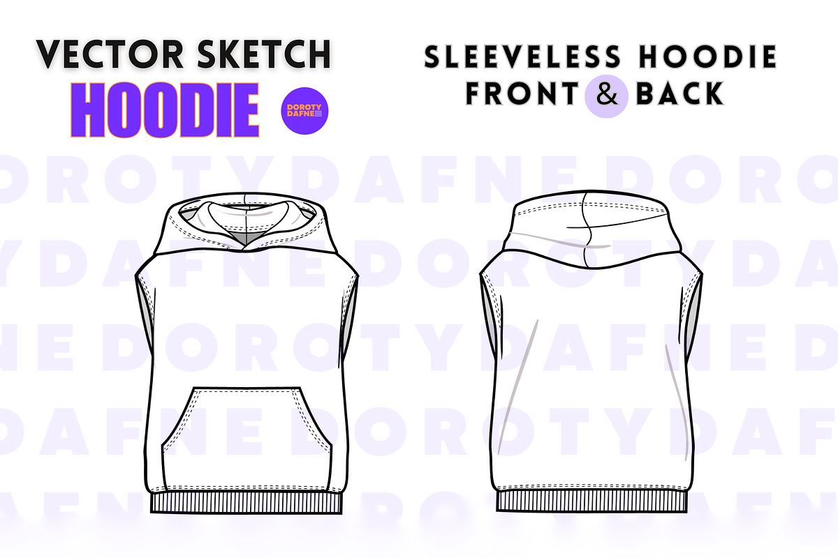 Sleeveless Hoodie, an Apparel Mockup by Doroty Dafne Designs (Photo 2 of 7)