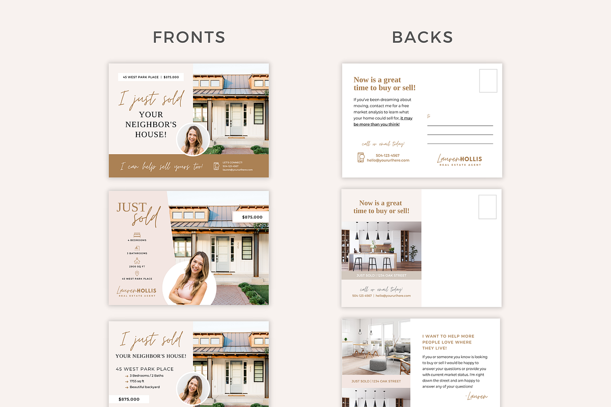 Just Sold Real Estate Postcard Canva, a Marketing Template by Ciera Design Templates (Photo 3 of 7)