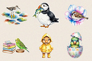 Watercolor Cute Bird Sublimation  Cl, an Illustration by SVGArt (Thumbnail 5 of 8)
