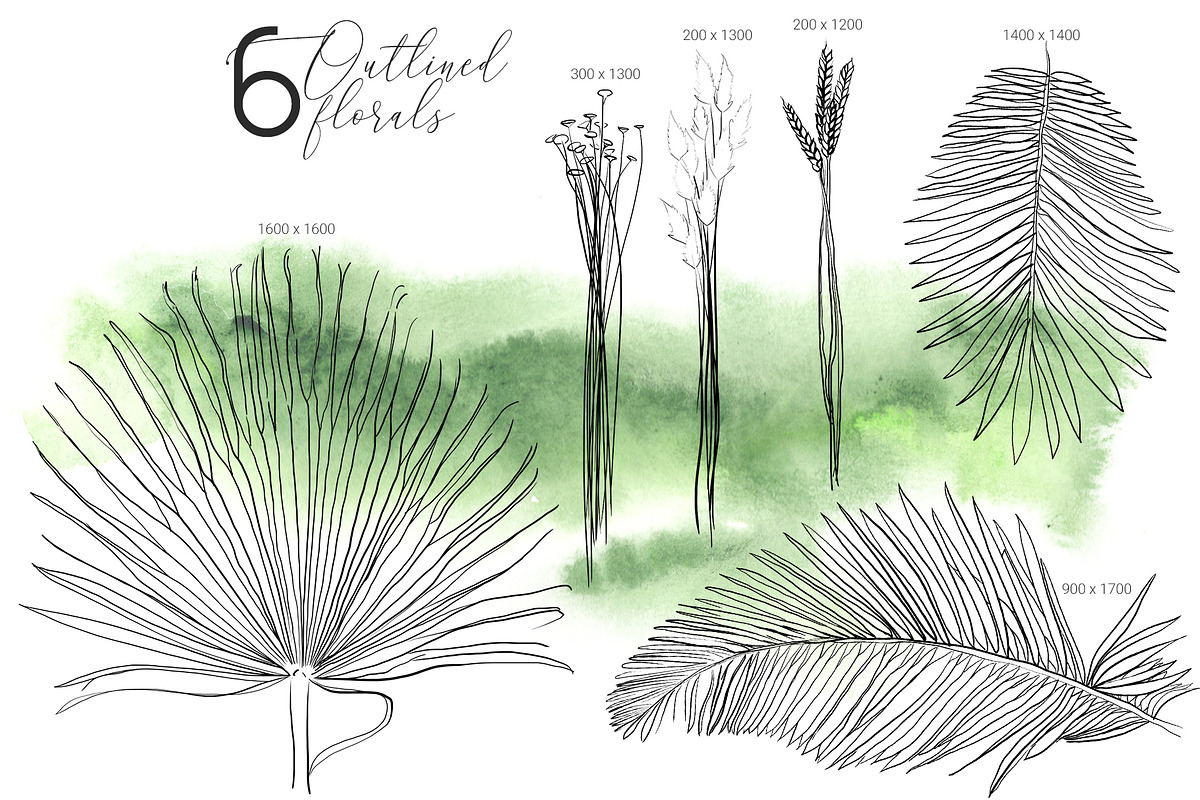 Nature Abstractions - Watercolor Set, a Texture Illustration by WBS Design (Photo 8 of 13)