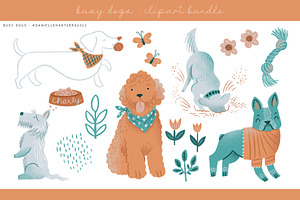 Dog Breeds Clipart Bundle DH