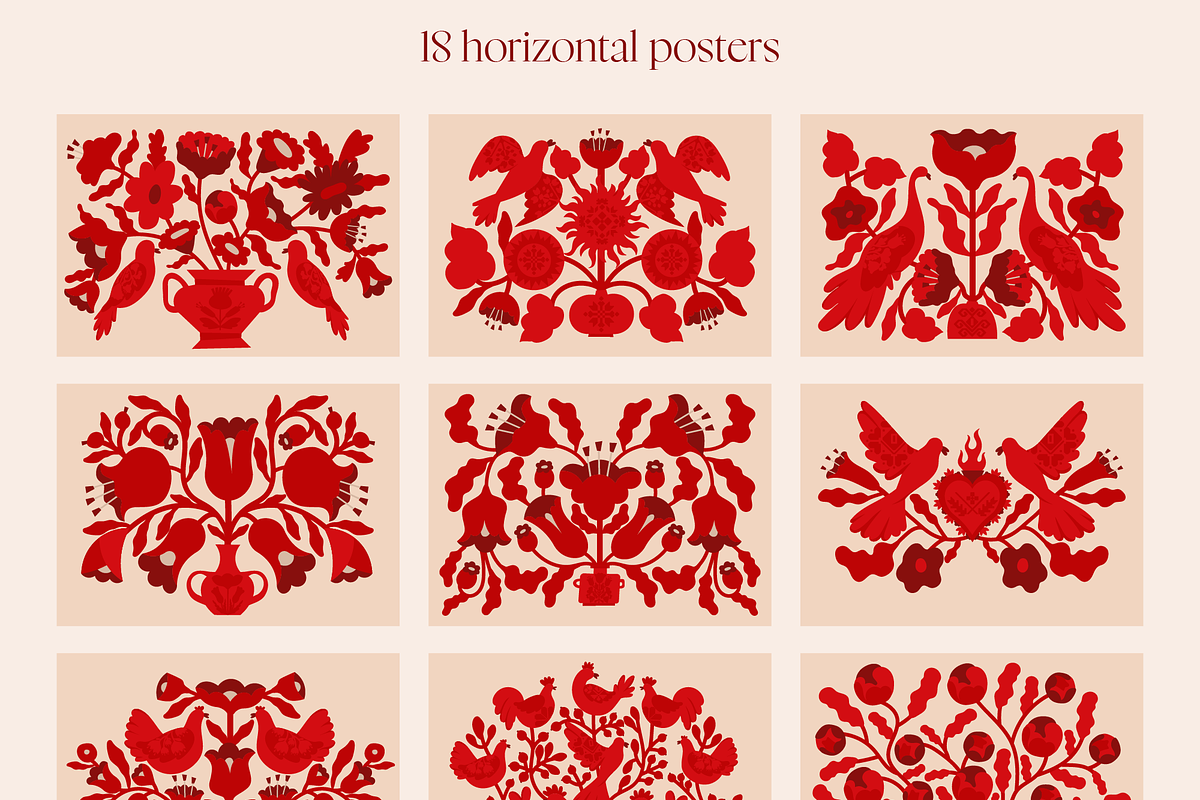Modern Folk | vector clipart, a Decorative Illustration by dariikos (Photo 19 of 36)