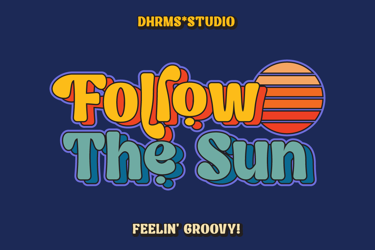 Kelpo - Groovy Retro Typeface, a Serif Font by Dharmas Foundry (Photo 10 of 15)