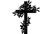 Floral Cross Silhouette, an Object Graphic by Creativeshirt (Thumbnail 17 of 20)