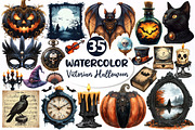Victorian Halloween Clipart PNG, an Illustration by Dream Creation (Thumbnail 1 of 7)
