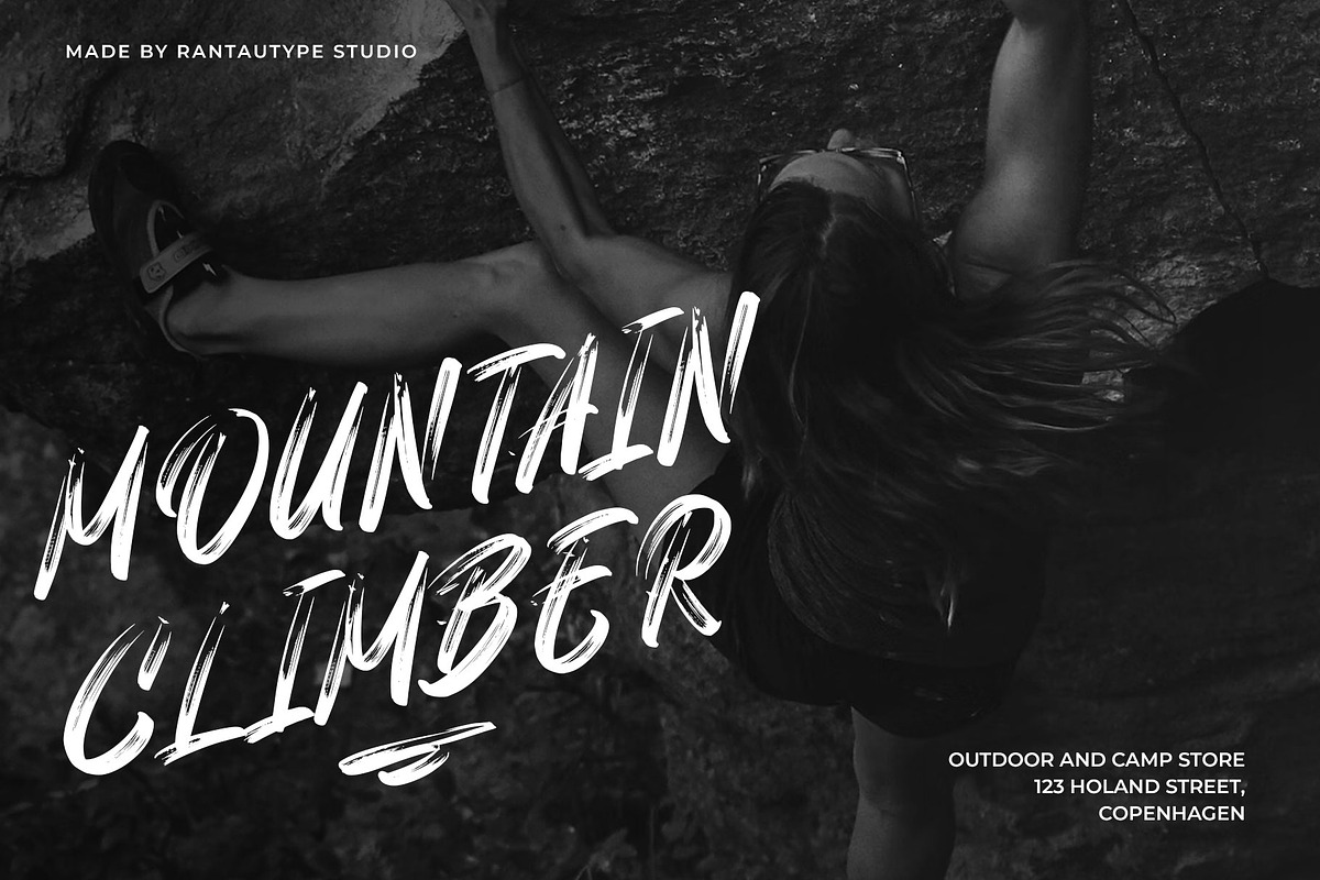 Gattergone Rough Brush Font, a Handwritten Font by RantautypeStudio (Photo 8 of 15)