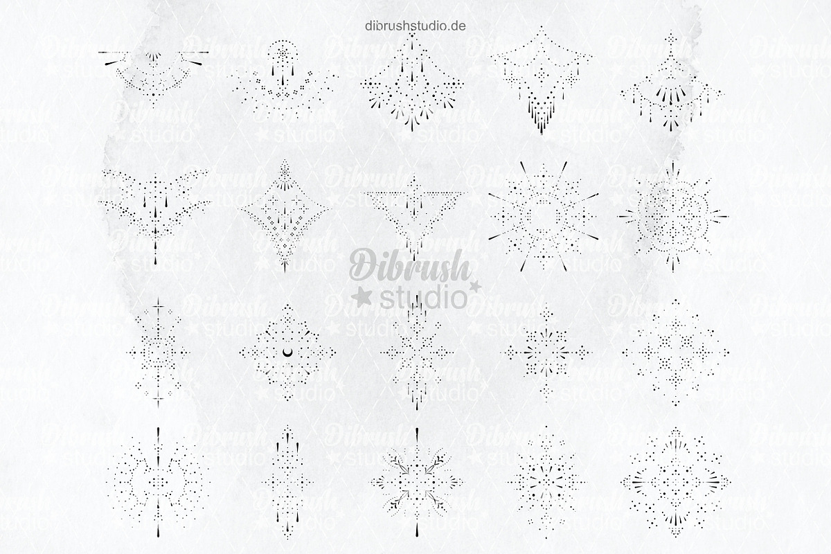 Procreate Ornament Tattoo Stamps, a Brush Add-On by DiBrush Studio (Photo 4 of 9)