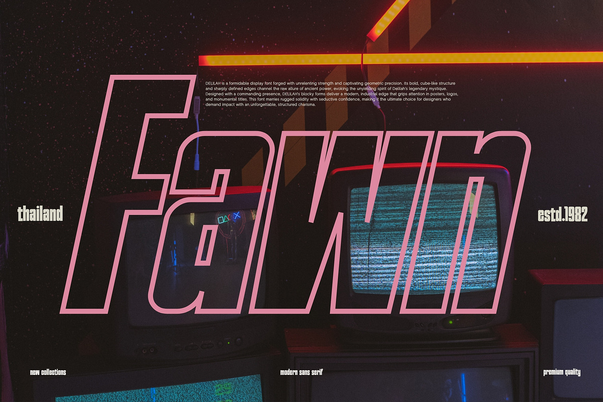 FAWN MODERN DISPLAY SAN SERIF FONT, a Sans Serif Font by BURSTYPE (Photo 7 of 9)