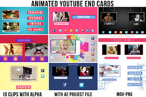 Animated Youtube End Cards Vol 1
