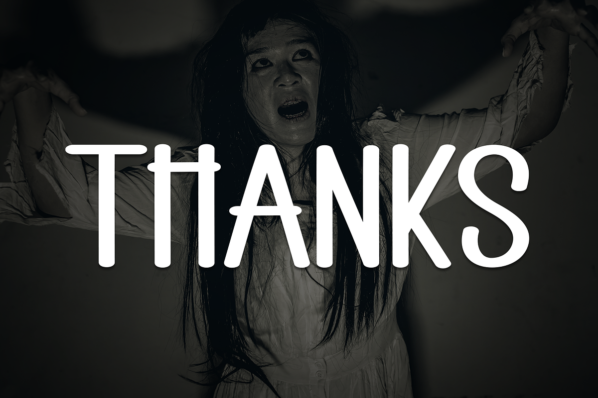Horror Infander | Script Font, a Script Font by Scratchones (Photo 8 of 8)