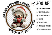 Sweet Santa Bears Clipart, an Illustration by Craft Nest (Thumbnail 2 of 11)