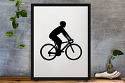 Cycling Silhouette SVG, a Sport Illustration by newminddesign (Thumbnail 3 of 3)