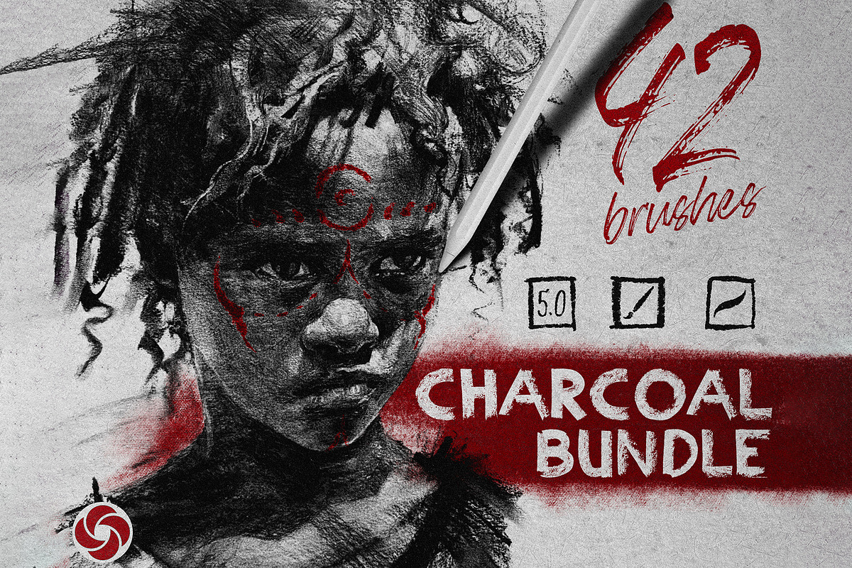 Charcoal Brushes For Procreate, a Brush Add-On by Easy Procreate (Photo 1 of 8)