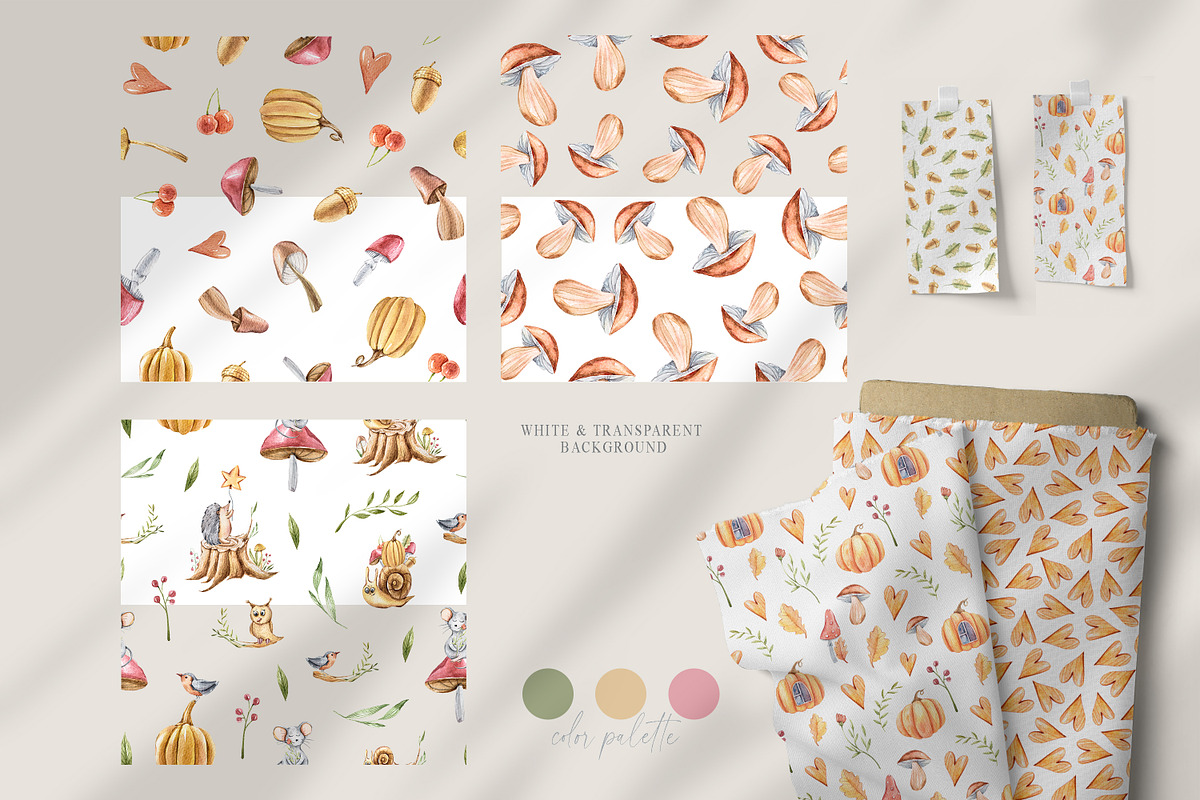 AUTUMN FOREST seamless patterns, a Pattern Graphic by Tiana Geo (Photo 4 of 5)