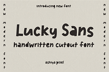 cutout playful handwritten font