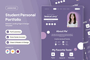 Jesica – Student Portfolio Landing, a Landing Page Template by trabaskriya (Thumbnail 1 of 5)