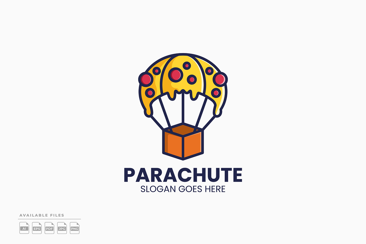Parachute Pizza Logo, a Branding & Logo Template by Zeer Graphic
