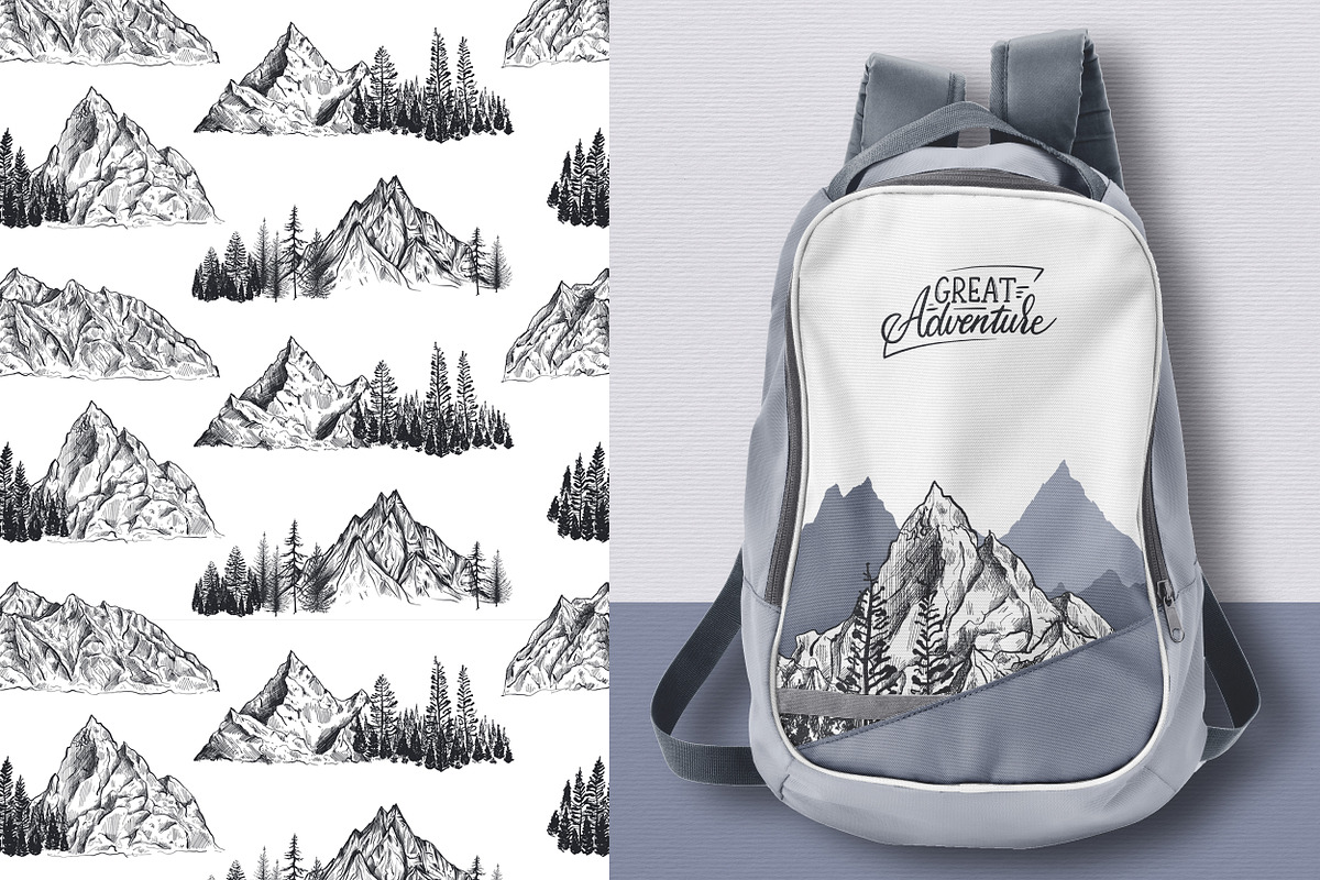 Mountains Vector Set, an Illustration by Molly art (Photo 10 of 13)