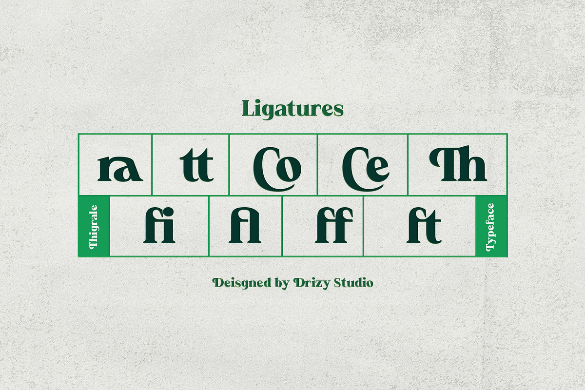 Thigrale – Classic Old Vintage Font, a Sans Serif Font by Drizy (Photo 4 of 10)
