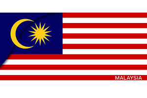 Paper cut flag of Malaysia, a Texture Illustration by Vector Tradition