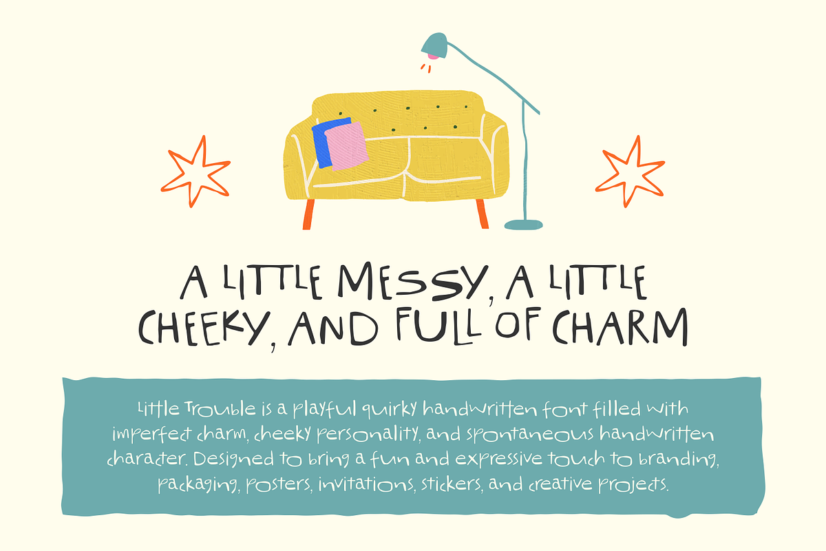 Little Trouble – Quirky Font, a Handwritten Font by shineink.designlab (Photo 2 of 12)