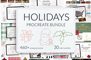 Holidays Procreate BUNDLE, a Brush Add-On by Let's Art (Thumbnail 1 of 24)